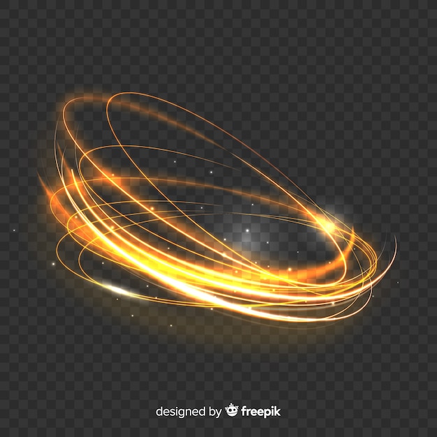 Free vector magical golden light whirl effect