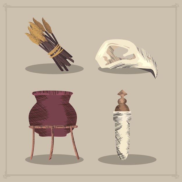 Free vector magical occult items