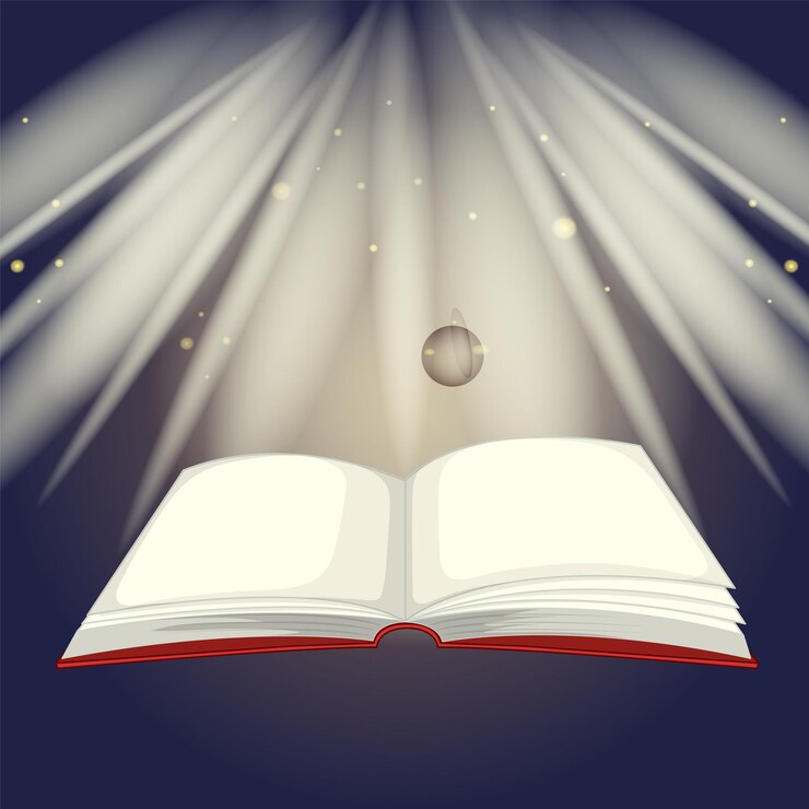 मुफ़्त वेक्टर magical open book illustration
