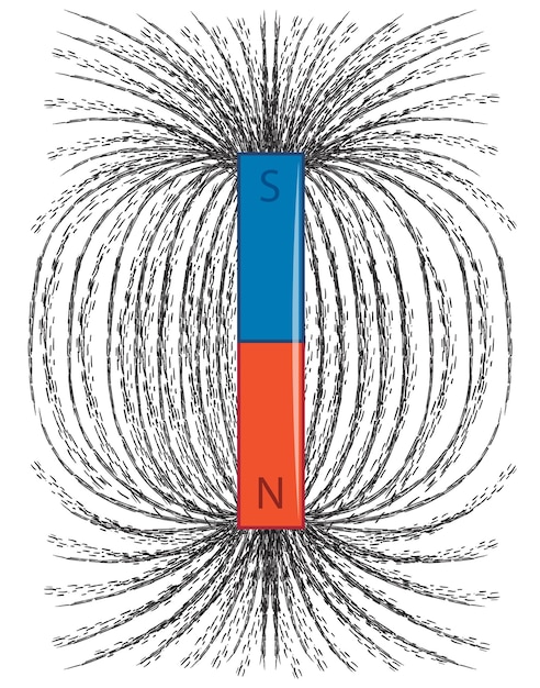 Vettore gratuito barra magnetica isolata su sfondo bianco