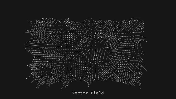Free Vector magnetic or gravity field visualization abstract arrows array backdrop