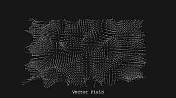 Vettore gratuito visualizzazione del campo magnetico o gravitazionale sfondo dell'array di frecce astratte