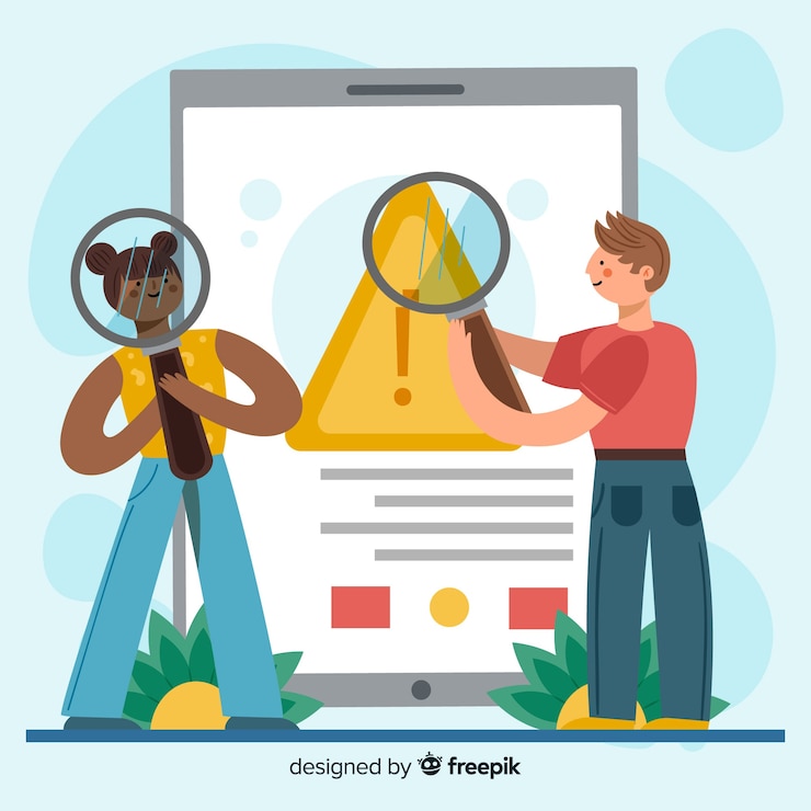 मुफ़्त वेक्टर magnifier search concept illustration