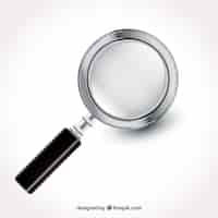 Free vector magnifying glass background in realistic style