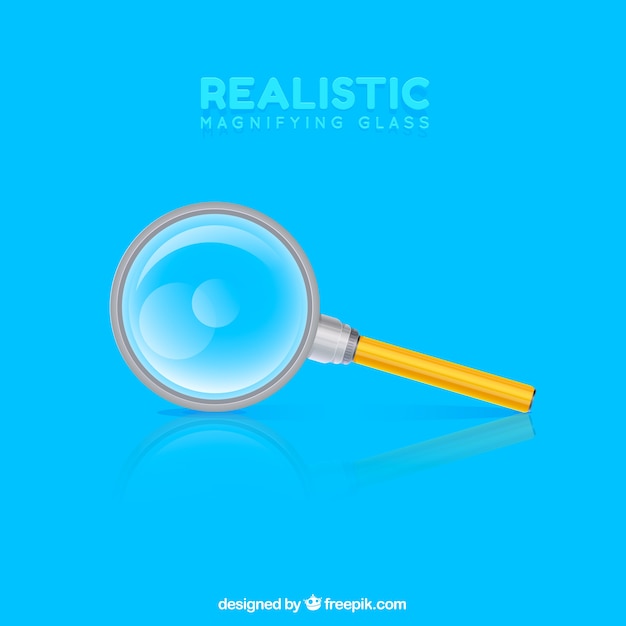 Free vector magnifying glass background in realistic style