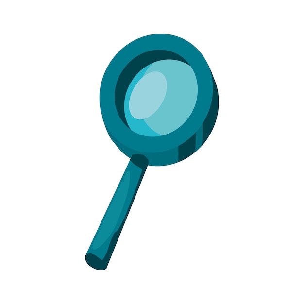 Бесплатное векторное изображение Иконка поиска увеличительного стекла изолирована