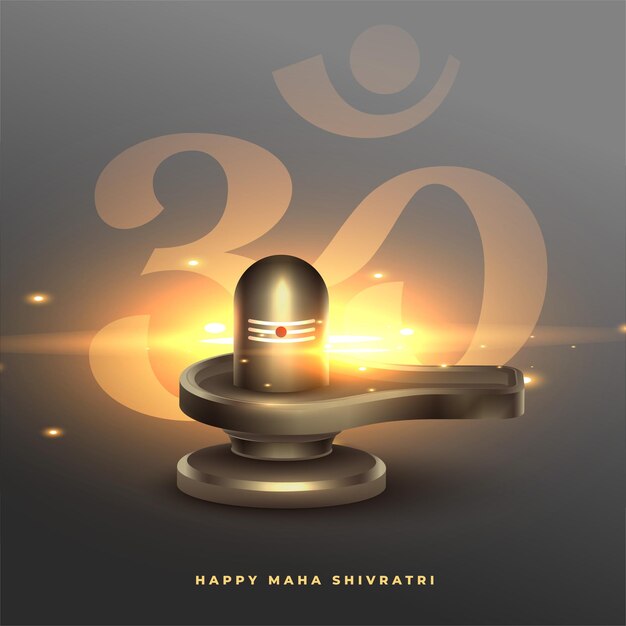 Maha shivratri blessing wishes  with shivling idol