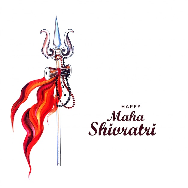 Free vector maha shivratri festival for greeting card