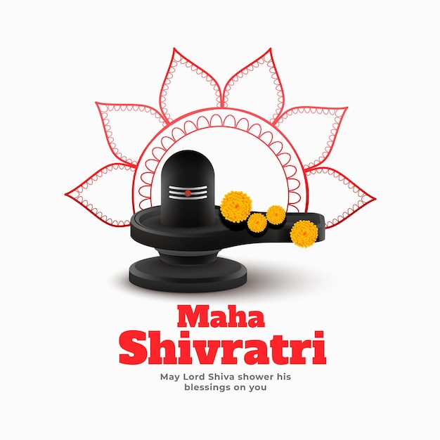 Free vector maha shivratri traditional festival  design