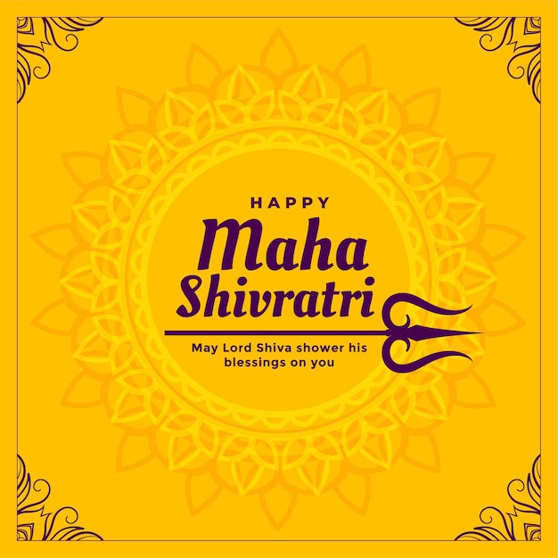 Maha shivratri wishes decorative background design