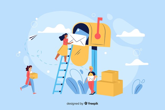 mailbox concept for landing page