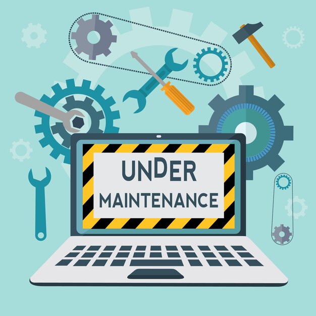 "under maintenance" background design