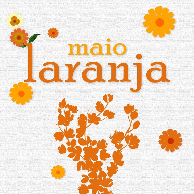 MaioLaranjaライトグレーオレンジ背景ソーシャルメディアデザインバナー無料ベクトル