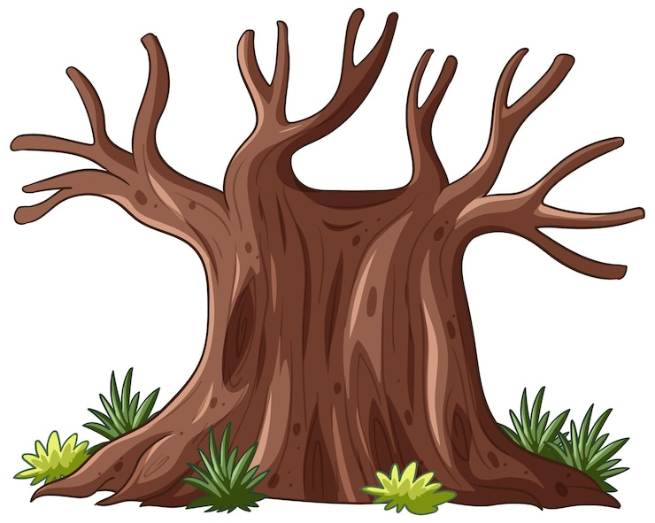 Free Vector majestic old tree with bare branches