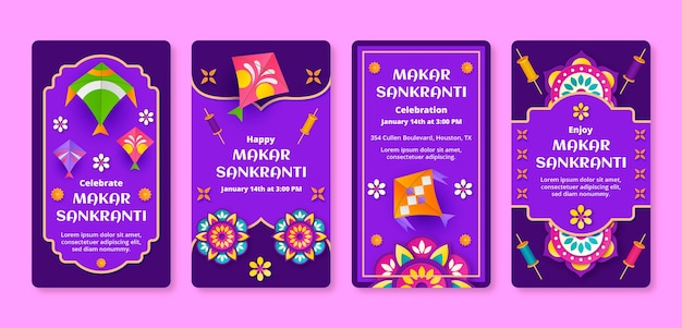 Makar sankranti celebration instagram stories collection