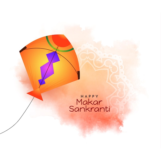 Makar Sankranti traditional Indian festival background design vector