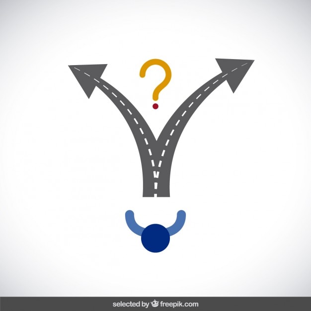 Free vector make a decision concept