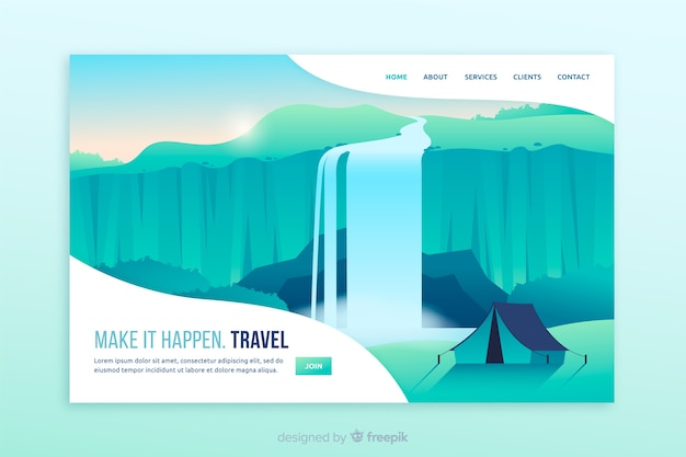 Make it happen travel landing page