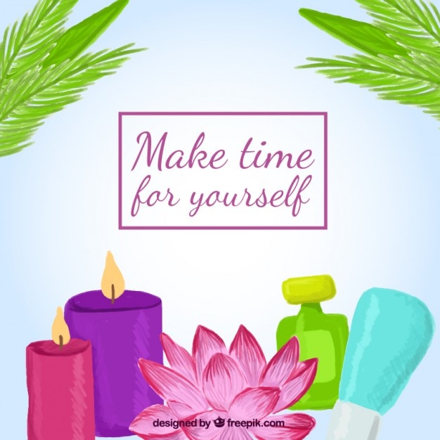 Free Vector make time for yourself background
