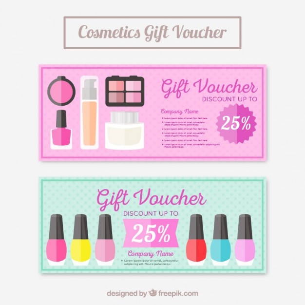 Free vector make-up products coupons