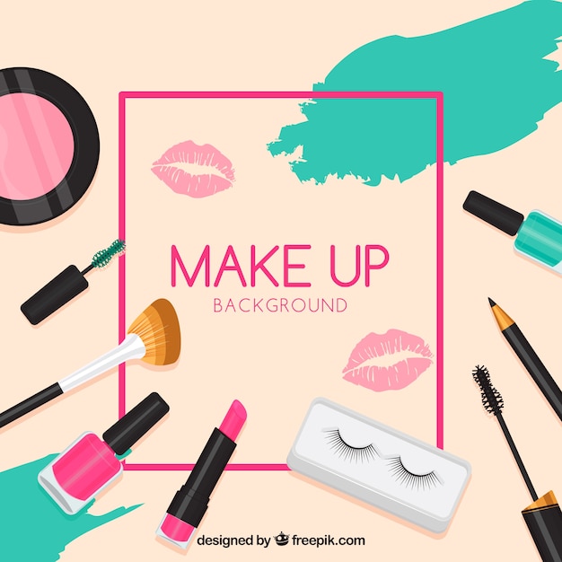 Make up variety with flat design