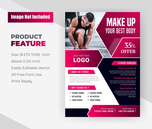 Make up your best body. Concept flyer Design