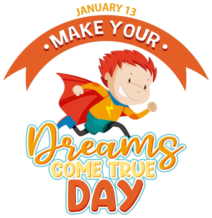 Free Vector make your dreams come true banner design