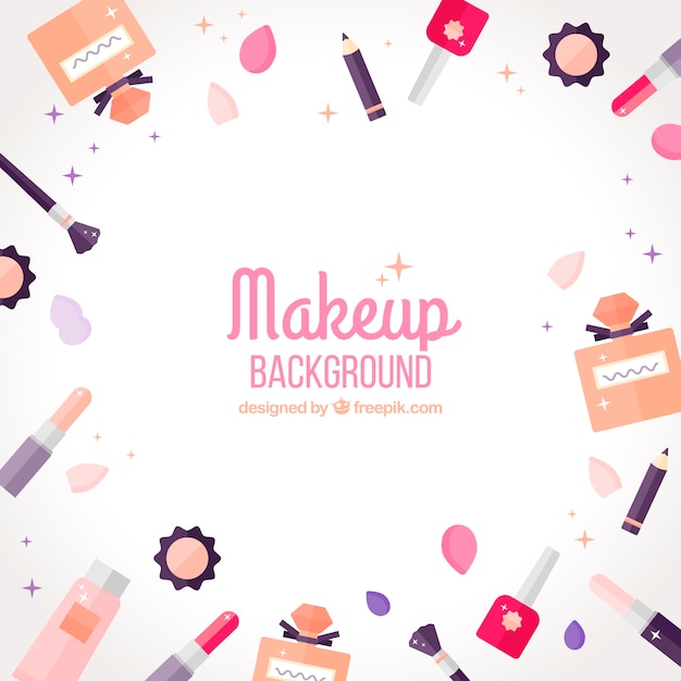 Free vector makeup accessories background