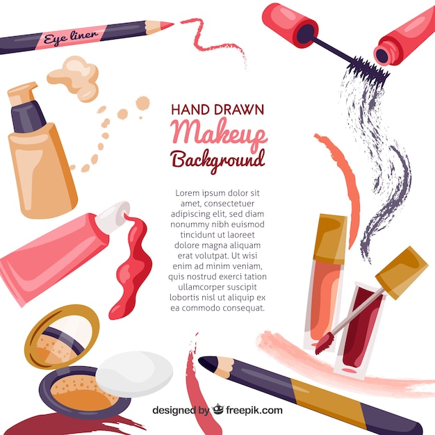 Makeup accessories background