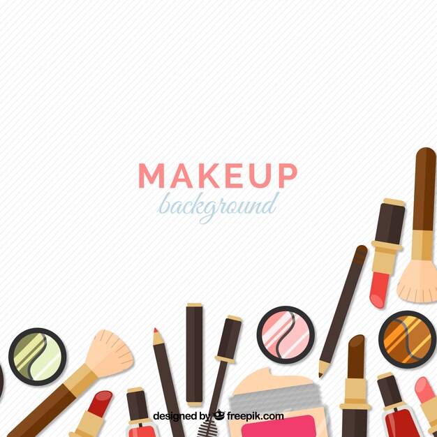 Makeup accessories background