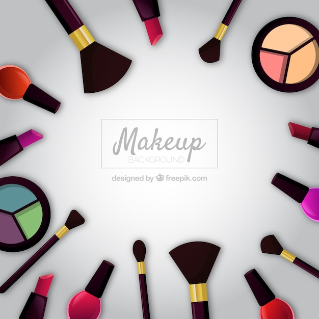 Free vector makeup accessories background