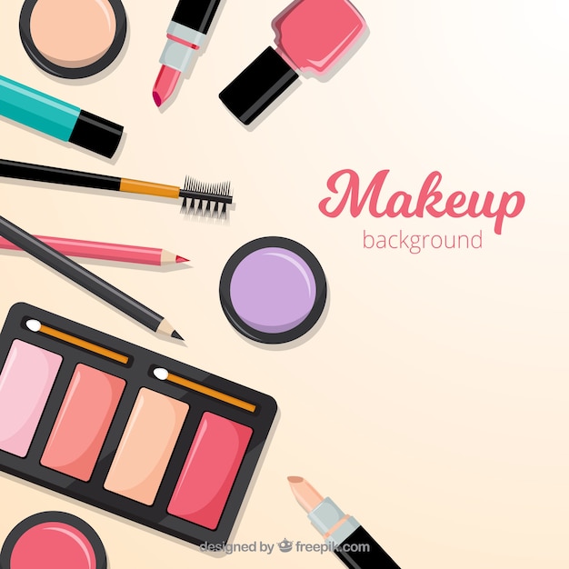 Makeup accessories background