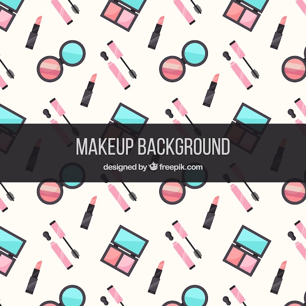 Free vector makeup accessories background