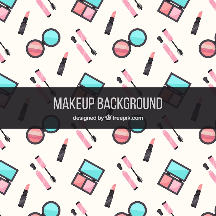 Free Vector makeup accessories background