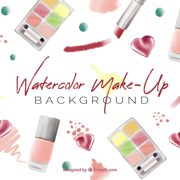 Free vector makeup accessories background