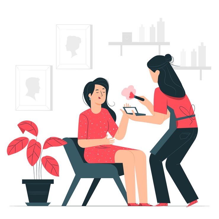 Free Vector makeup artist concept illustration