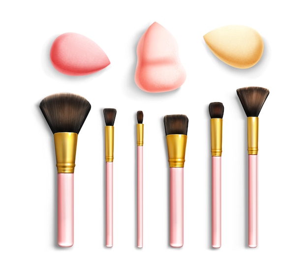 Makeup brushes design stickers