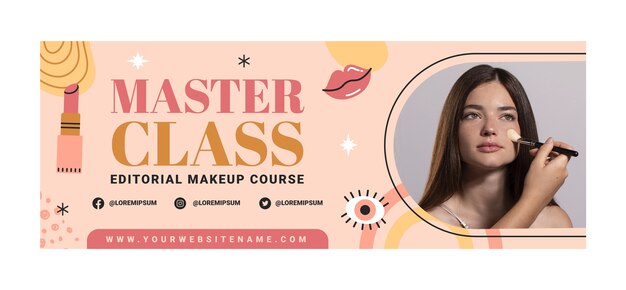 Makeup masterclass banner template