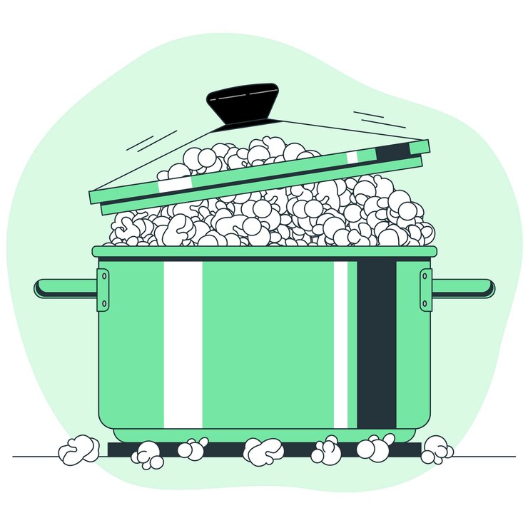 Free Vector making popcorn concept illustration
