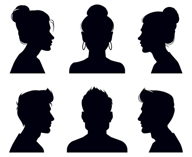 メガネの男性のためのヘアスタイルのセット 髪型とひげの黒いシルエットのコレクション 美容師のためのベクトル図です プレミアムベクター メガネの男性のためのヘアスタイルのセット 髪型とひげの黒いシルエットのコレクション 美容師のためのベクトル図です プレミアムベクター