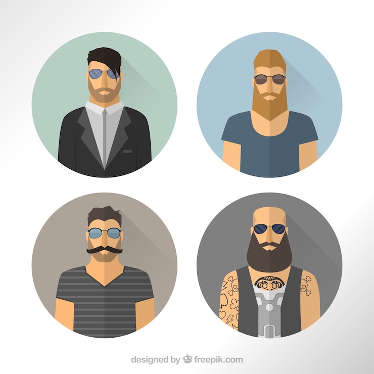 Free Vector male avatars