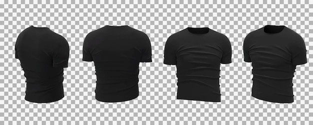 black t shirt back png