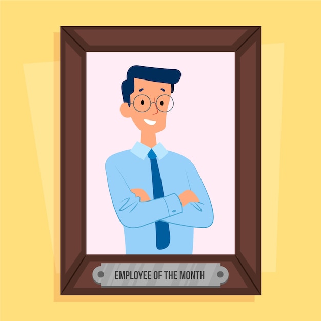 Male employee of the month concept