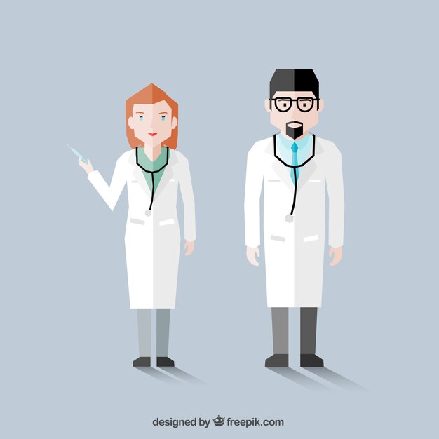 Male and female doctors