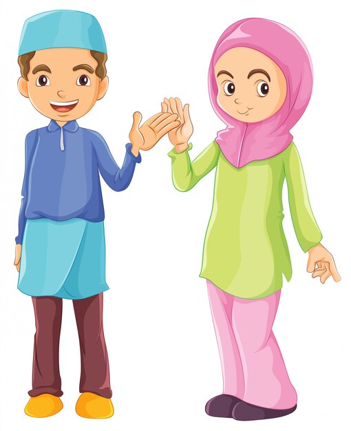 A male and a female muslim