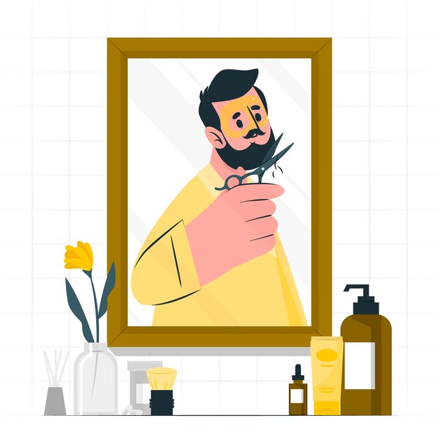 Male grooming concept illustration