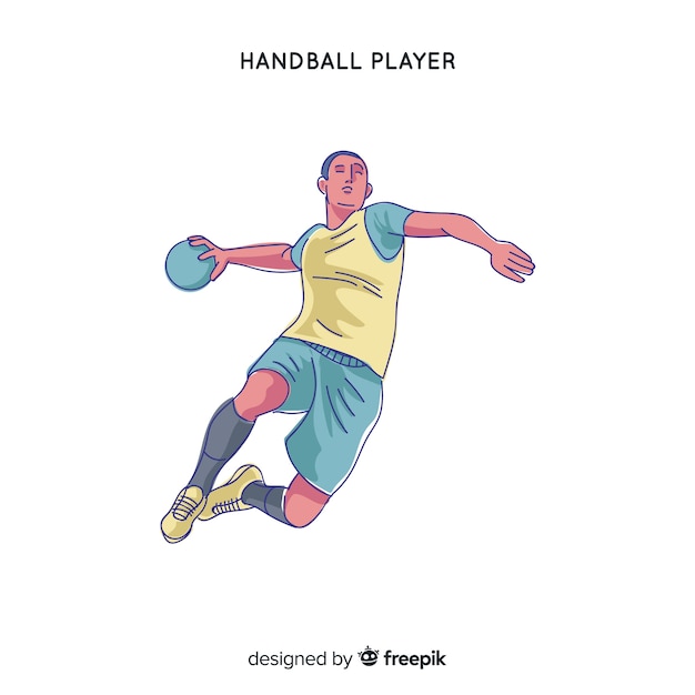 Free vector male handball player