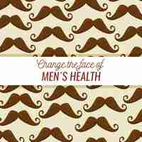 Free vector male mustache pattern with text