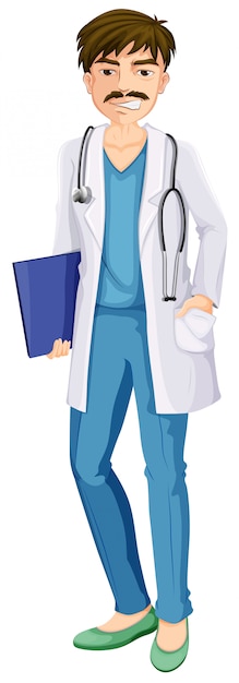 Free Vector a male physician