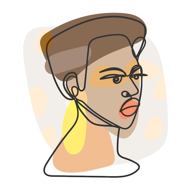 Free vector male portrait in flat design art style